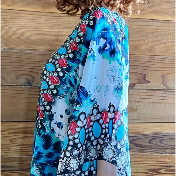 NWT True Colours by LA MODA CLOTHING Rhinestone ANIMAL PRINT Tunic MINI DRESS OS - Picture 14 of 16